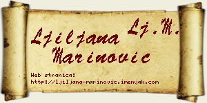 Ljiljana Marinović vizit kartica